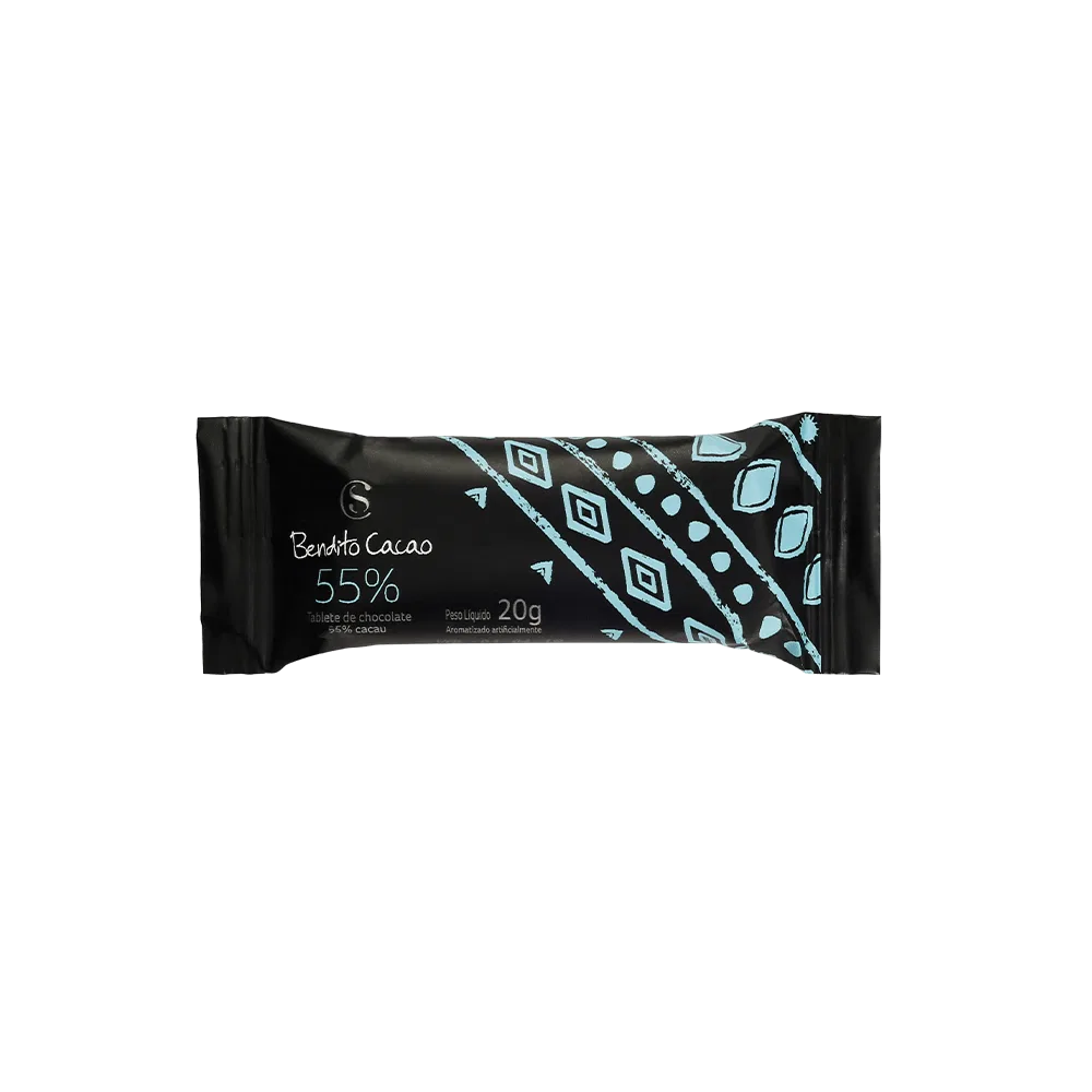 Tablete Bendito Cacao de Chocolate 55% Cacau 20g - foto 1