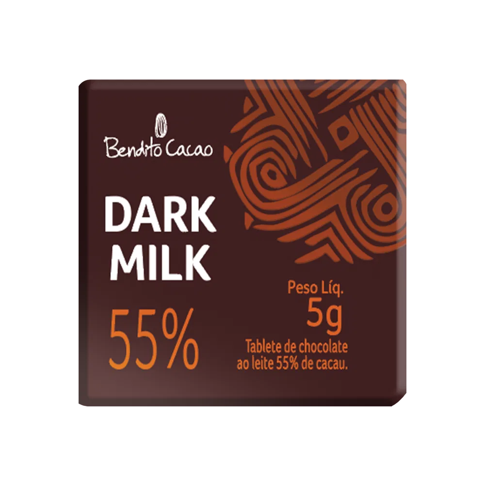 Tablete Dark Milk de Chocolate 55% Cacau 5g - foto 1