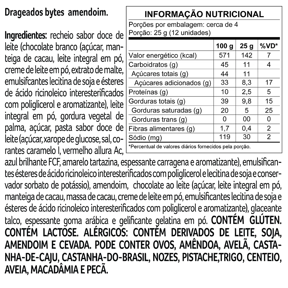 Drageado Bytes de Amendoim 100g - foto 2