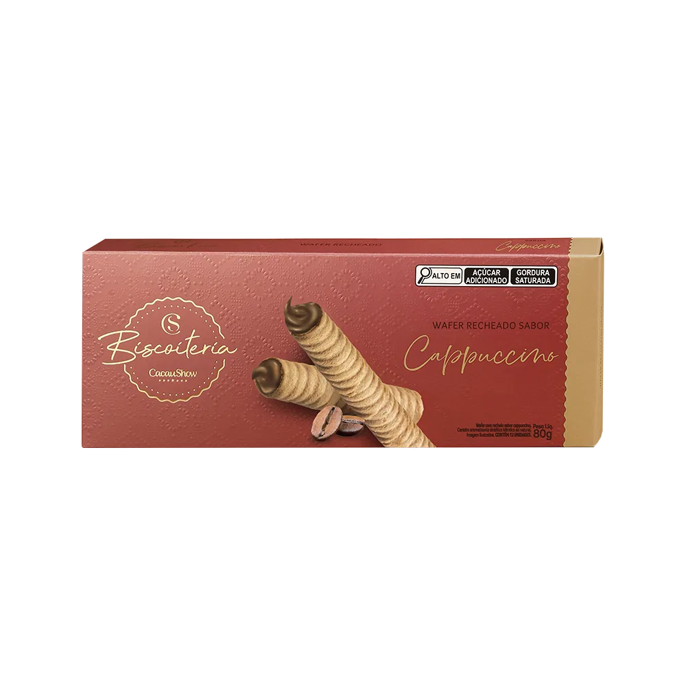 Wafer Biscoiteria Cappuccino 80g - foto 1