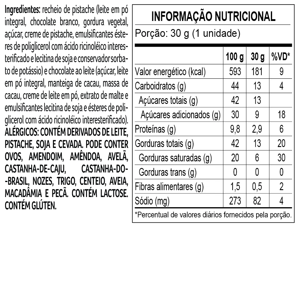 Trufa de Chocolate ao Leite e Pistache 30g - foto 2