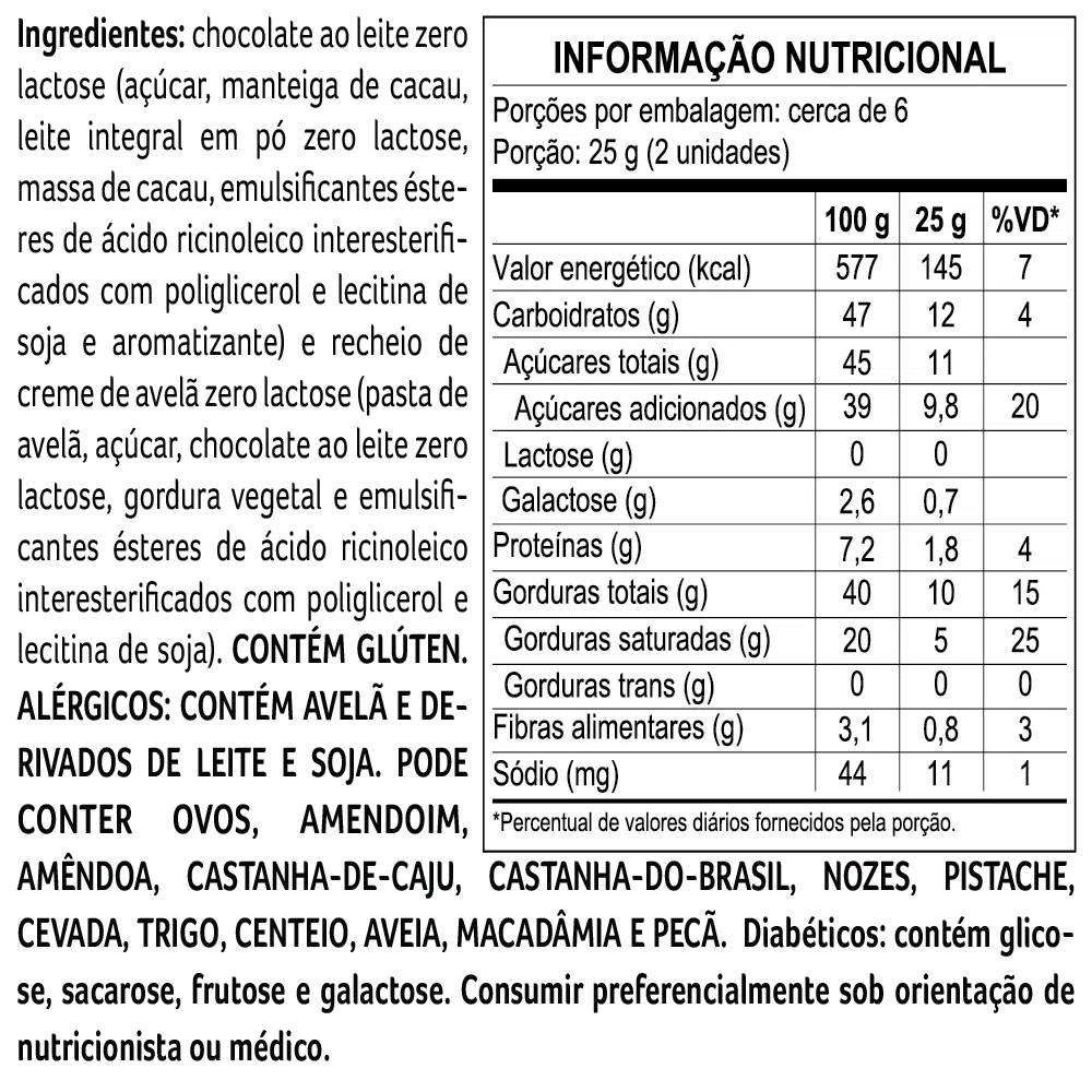 Caixa de Bombom Bless Zero Lactose Avelã 160g - foto 2