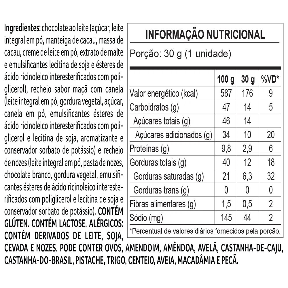 Trufa de Maçã e Nozes 30g - foto 2