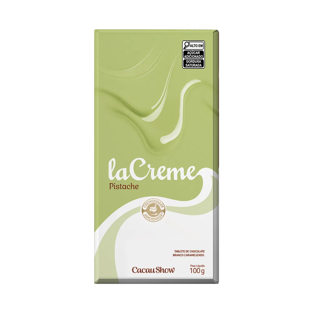 Tablete laCreme de Chocolate Branco com Pistache 100g - foto 1