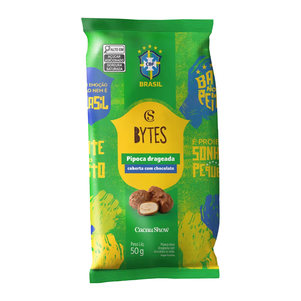 Pipoca com Cobertura de Chocolate ao Leite 50g - foto 1