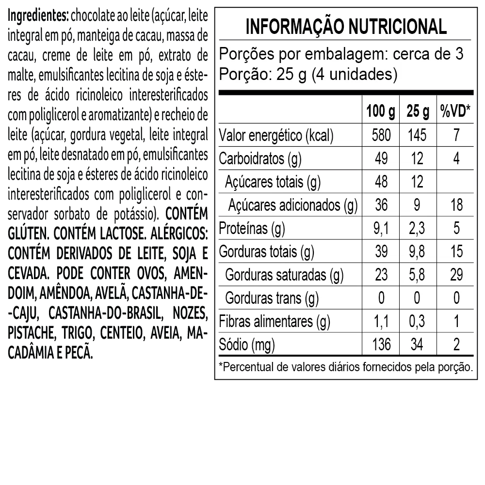 Tablete Língua de Gato laCreme Recheado 70g - foto 2