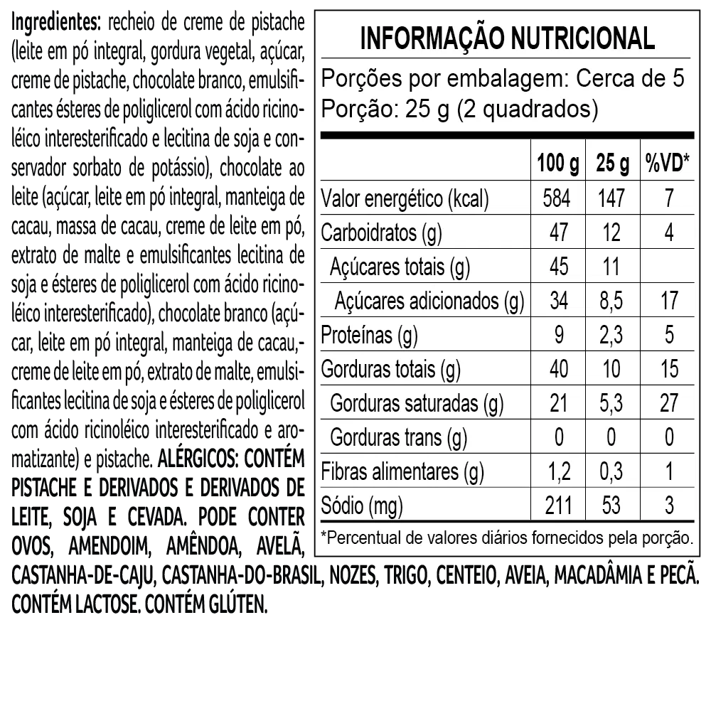 Tablete Dreams Pistache Recheado 130g - foto 2