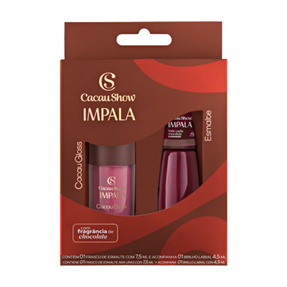 Kit Impala Rosa com Esmalte e Gloss Labial - foto 1